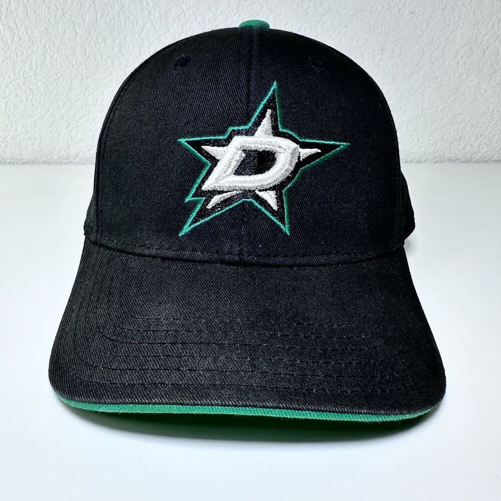 Dallas Stars NHL Youth Adjustable Strapback Hat Black Green Logo Cap Kids Hockey - Picture 2 of 13